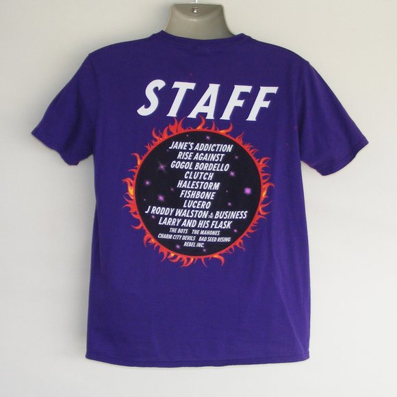 Shindig Music Festival Staff Shirt L Purple Janes Addiction 2014 Baltimore MD - Picture 5 of 16